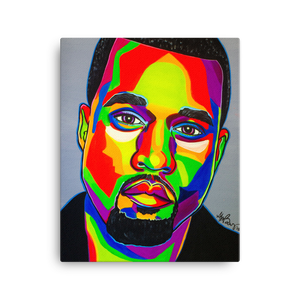 "Kanye - Colorblock" Canvas Print