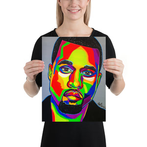 "Kanye - Colorblock" Poster Print